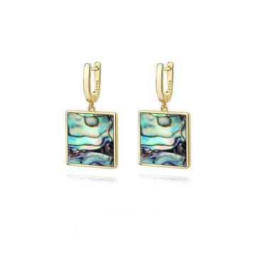 Silver 925 Square Earrings Of Pearl Earrings